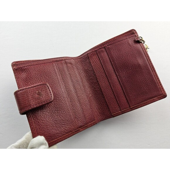 4C Leather Snap Folding Wallet Red - Picture 3 of 8
